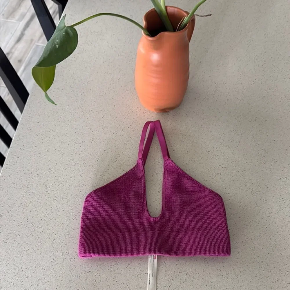 NWOT Free People The Rib Reach For Triangle Bra XS/S Seamless Pull On Voop